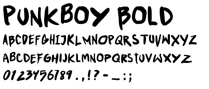 Punkboy Bold font